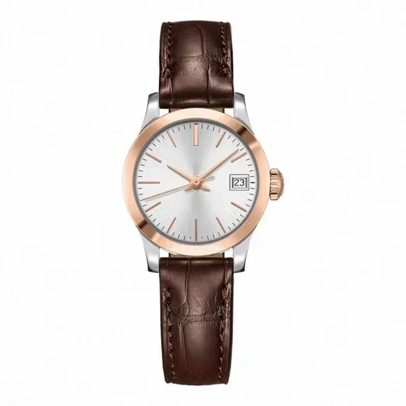 Able-Montre mécanique automatique en cuir marron pour femme, montres de luxe à la mode, nouveau