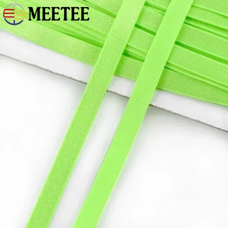 

5/10/20Meters 10mm Colored Elastic Bands Bra Strap Underwear Rubber Band Bandage Girdle Fastener Stretch Tape Sewing Accessoies