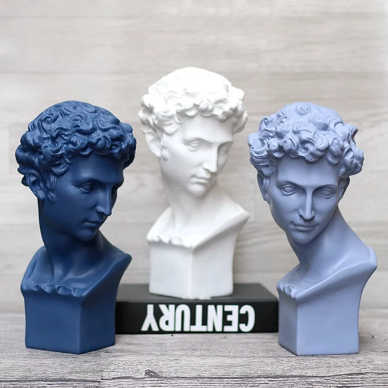 Multicolor Nordic figure resin head Sculpture ornament Giuliano De'Medici imitation gypsum statue Arts home Room decoration Gift