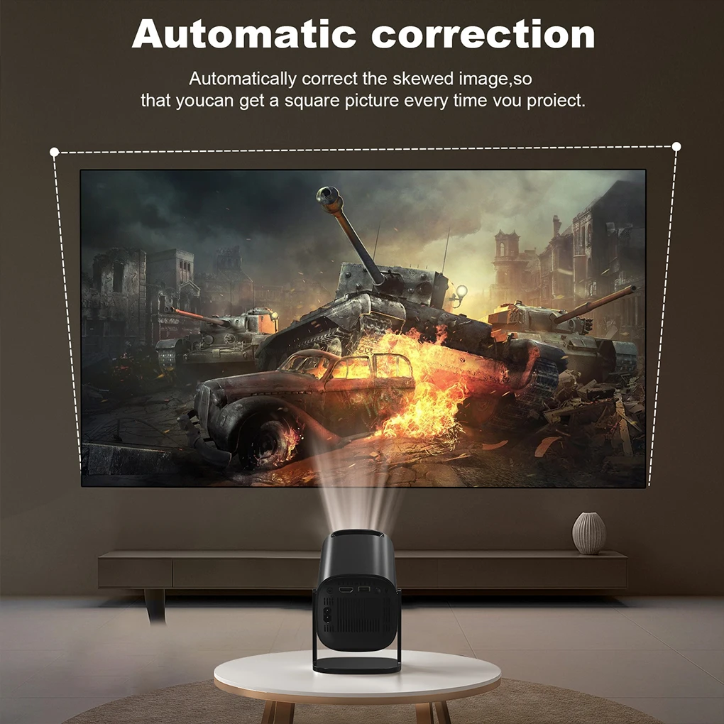 Совместимый с смартфоном мини-проектор для лучшего домашнего кинотеатра инновационный прочный лучевой проектор Smart Android 11 4k