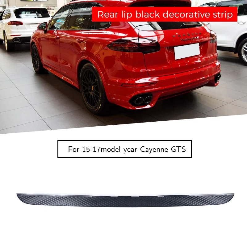 

958505697509B9 rear lip black decorative strip for Porsche Cayenne GTS 958.2 2015-2017