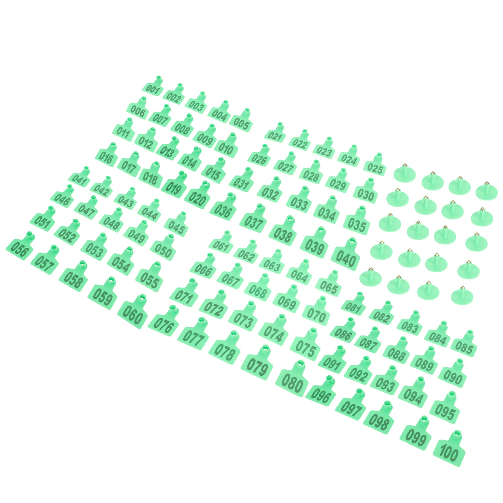 

100 Pcs Ear Tags TPU Copper Durable Livestock Ear Tags For Animal Farm Veterinary Sheep Pig Numbered Markings Resistance