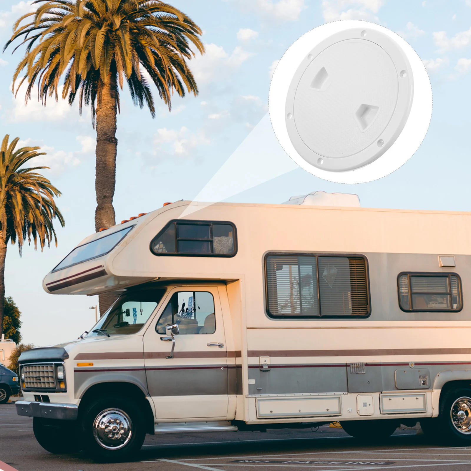 

1Set Round Marine Deck Hatch Cover Non Slip Waterproof ABS Access Hatch Circular Screw for Boat Yacht Rv Storage