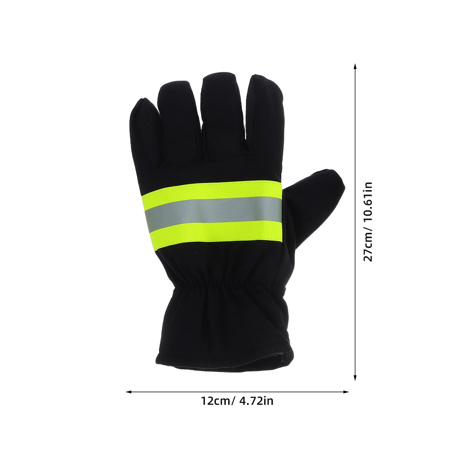1Pair Firefighter Gloves Heat-Resistant Flame-Resistant Designed for Emergency Safety Gloves High Temperature