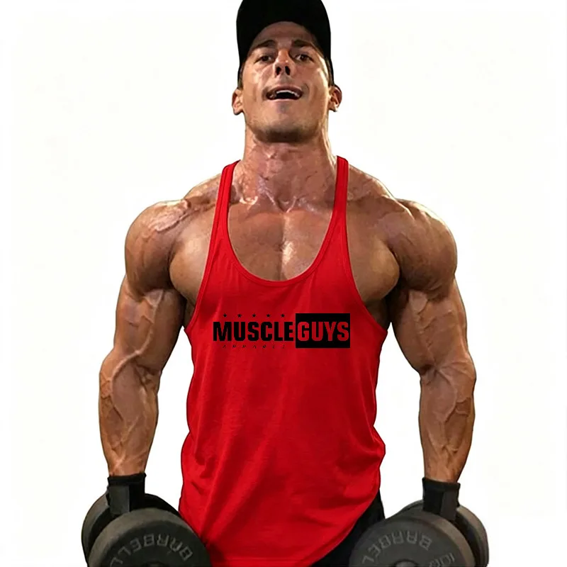 Men's Breathable Gym Vest Quick Dry Racerback Sleeveless Running Tank Top Athletic Workout Shirt For Fitness Summer