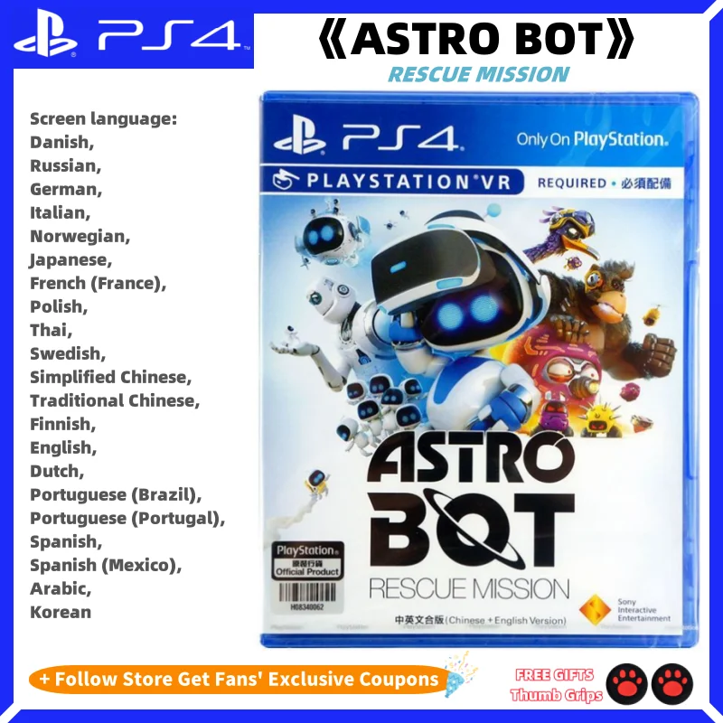 Sony Playstatio4 Genuine New Game CD ASTRO BOT: RESCUE MISSION Playstation4 Game Card SONY Ps4 Games ASTRO BOT: RESCUE MISSION