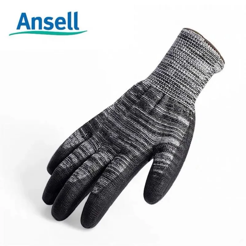 Ansell EDGE 48-705 (1 pair) Medium-duty industrial gloves offering high abrasion cut protection in dry conditions PU-coated palm