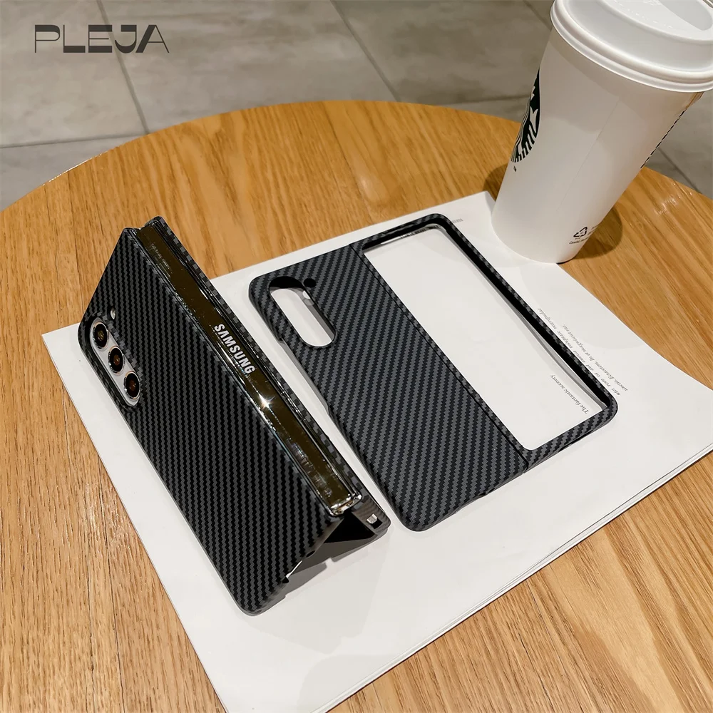 Carbon Fiber Texture Phone Case for Samsung Galaxy Z Fold 5 4 3 Fold3 Fold4 Fold5 Shockproof Cover Women Men Protector Cases - Image 6