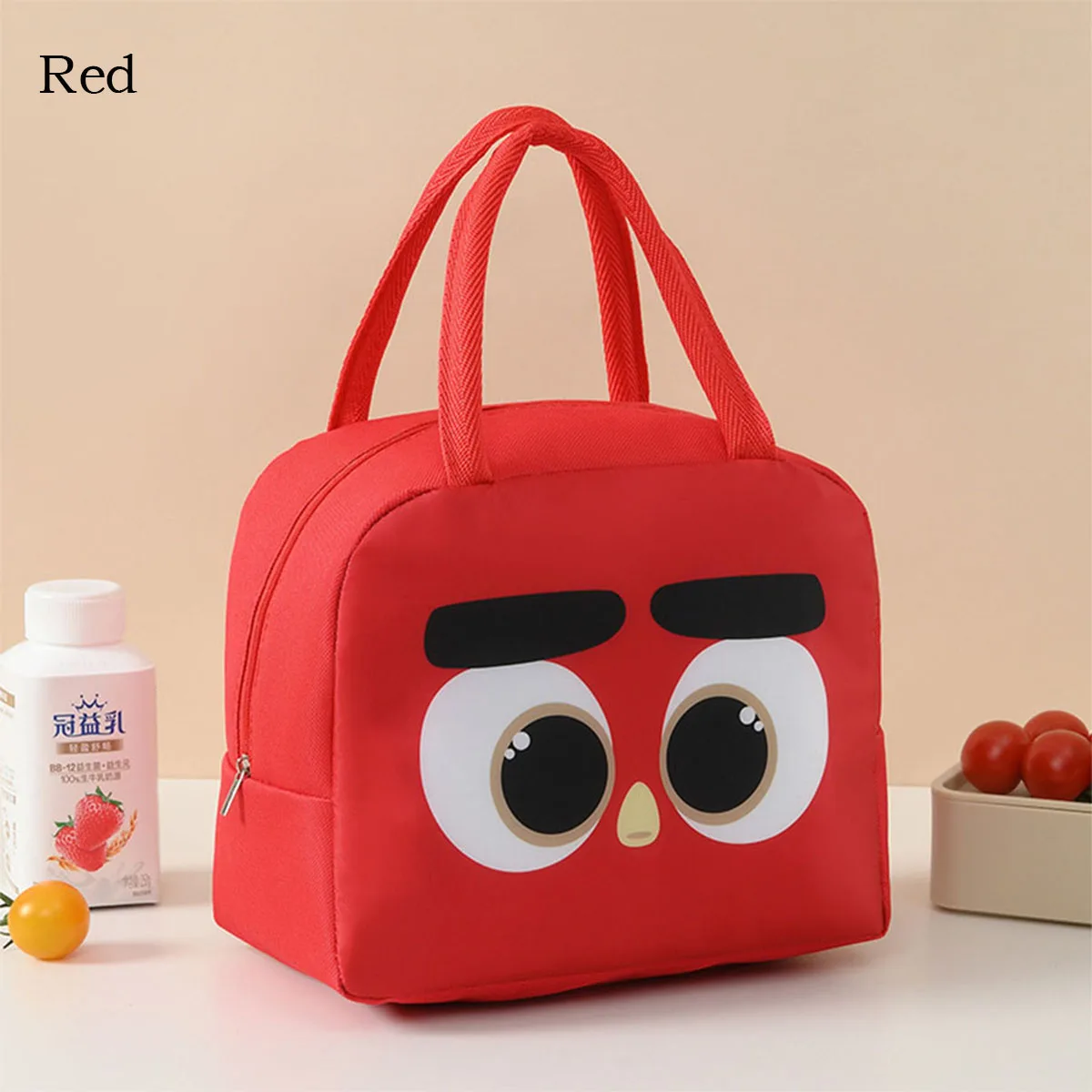 1Pcs Thickened Cute Bag Insulated Bento Portable Cartoon Portable Handbag Lunch Box Pet Ice Preservation Bag Oxford Cloth Bag