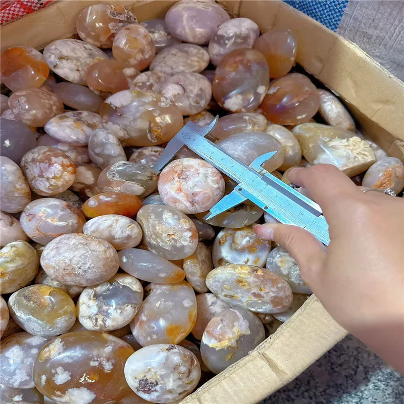 1000g natural crystal cherry blossom agate pendant mineral home decoration