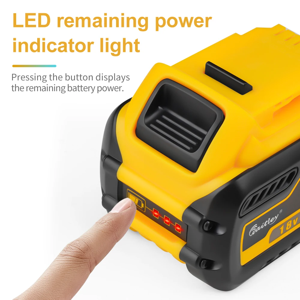 Baterie Waitley 20V 60V 9.0Ah Li-ion pro elektrické nářadí DEWALT FlexVolt Náhradní baterie DCB609 DCB606 18V/54V lithiové baterie - náhled 6