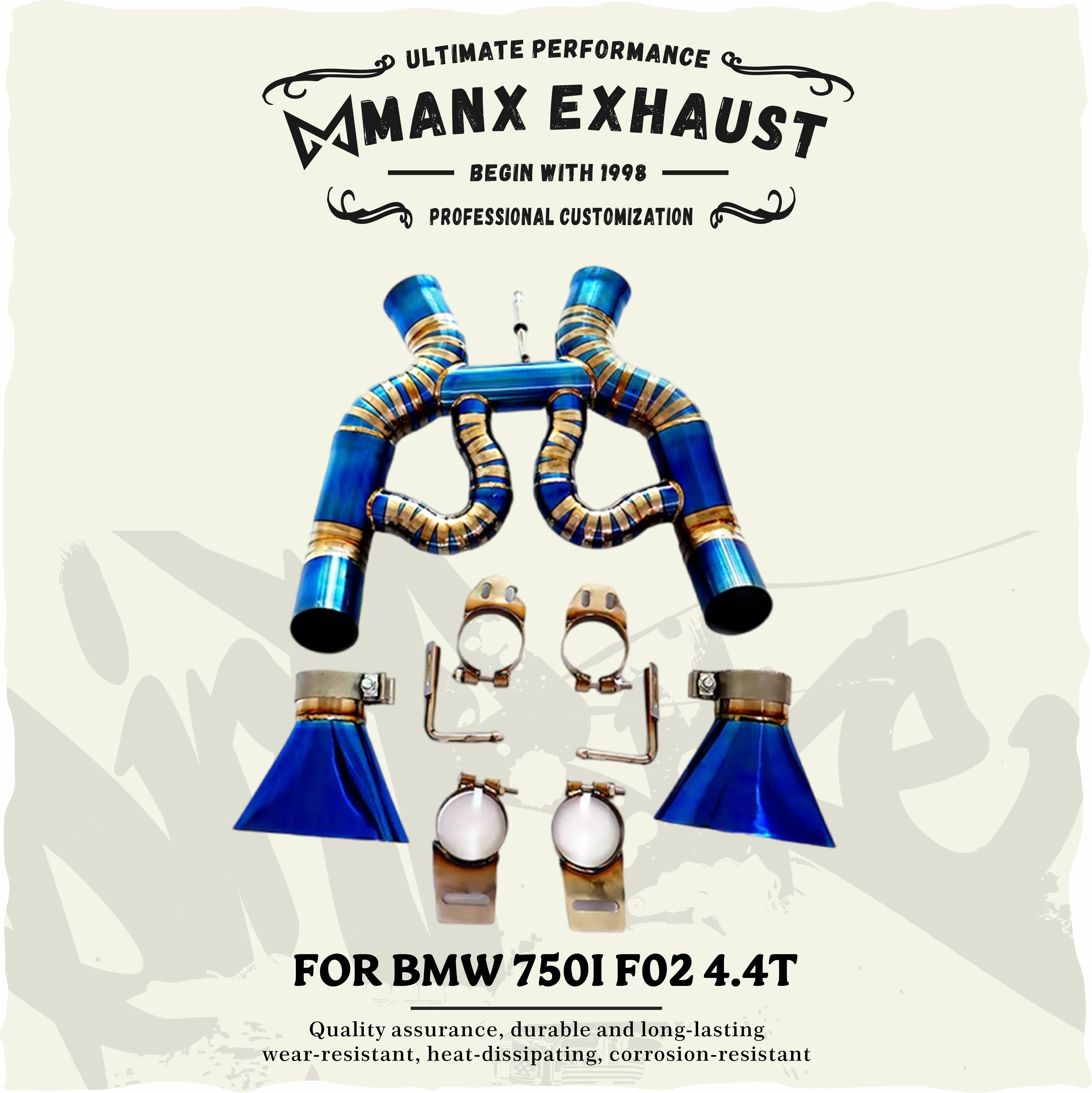 

Racing-Ready Titanium Catback Exhaust System for McLaren 650S 3.8T - Ti Alloy Blued Tips, Non-Valved High Performance, Seamless