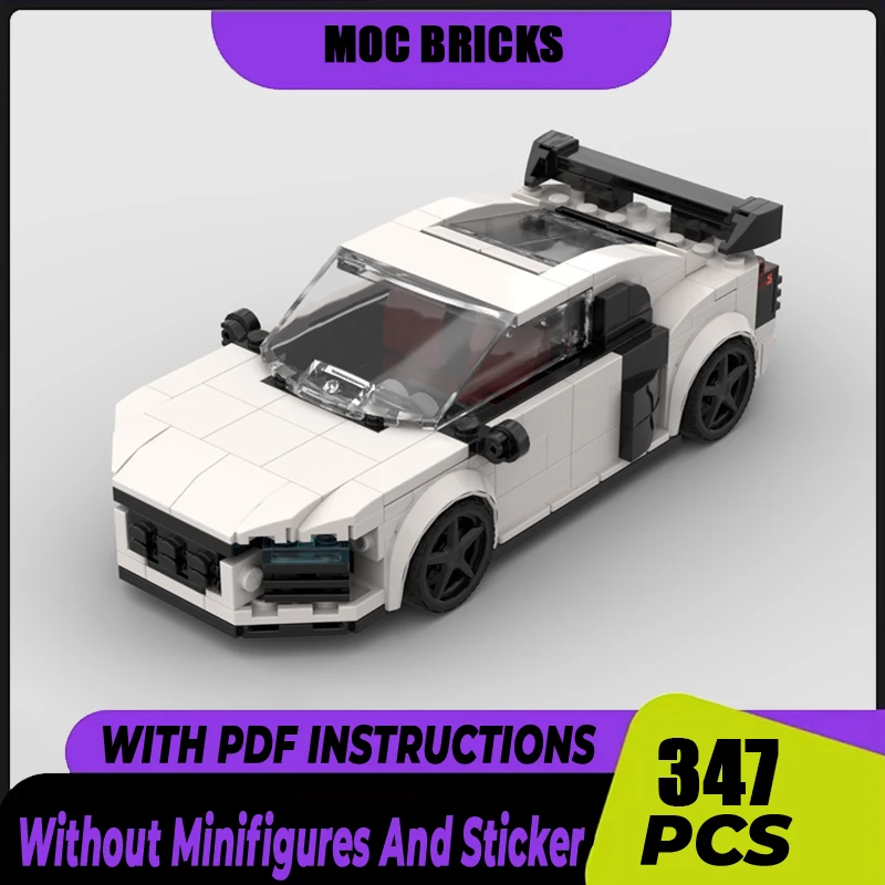 Moc Building Blocks Car Series R8 GT Champion Speed Cars Model Technology Bricks City Cars DIY Holiday Construction Toys