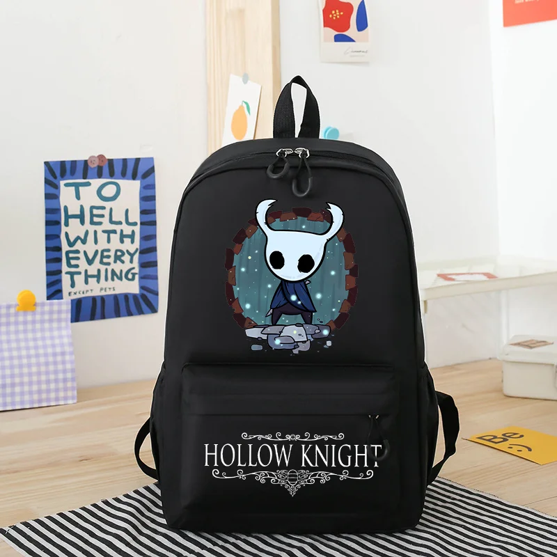 

Мужской рюкзак Hollow Knight, школьная сумка для подростков, большая вместительная сумка для хранения, женский рюкзак для путешествий на открытом воздухе, игровой рюкзак, подарок
