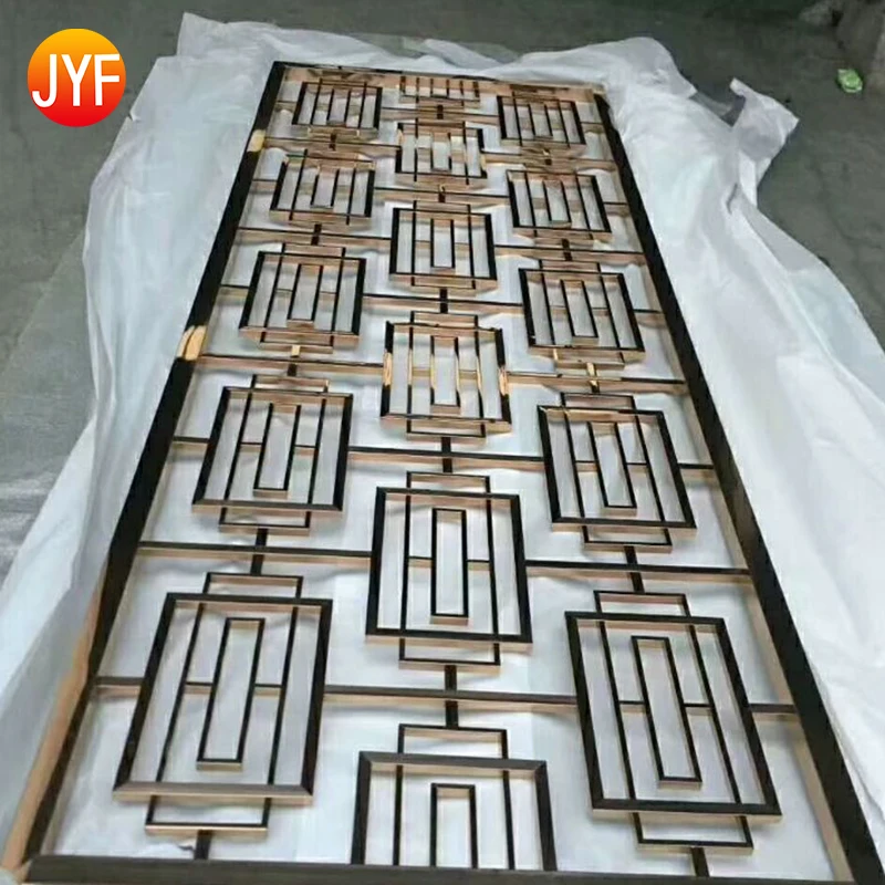 custom.ZZ3015 China Manufactory Restaurant Screen Partition Malaysia Stainless Steel Room Divider Hall and Dining Room Partition