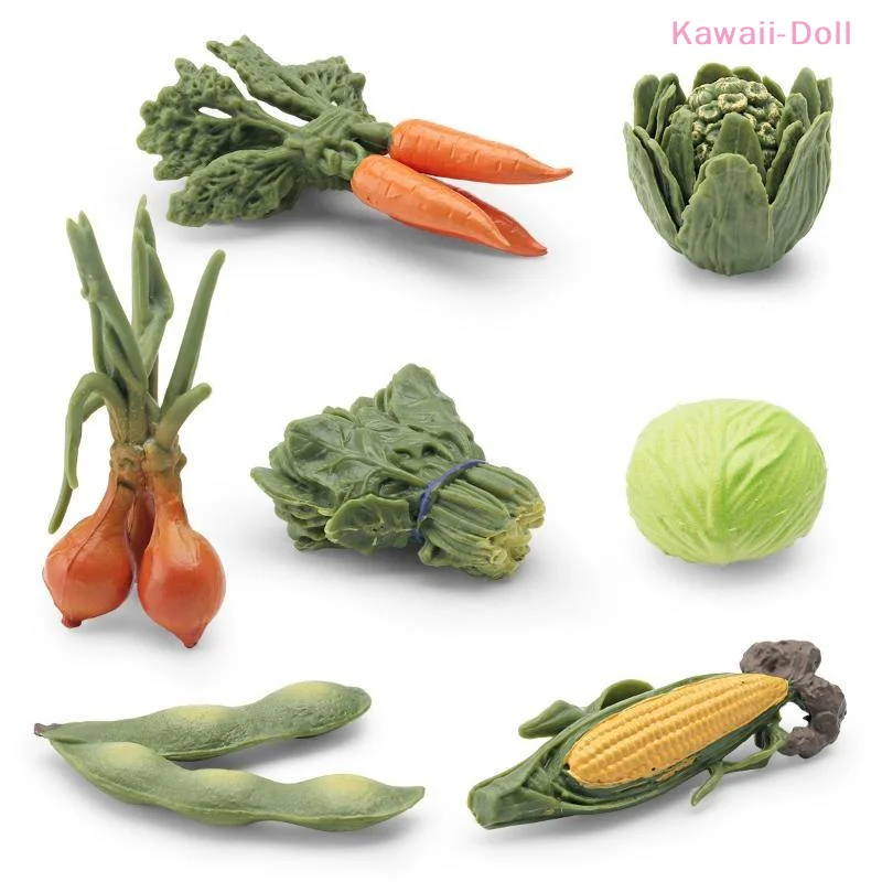 [DO]Realistic Vegetables Model Figures Cabbage Carrot Onion Spinach Corn Butterbur Soybean Educational Cognitive Learning Toys