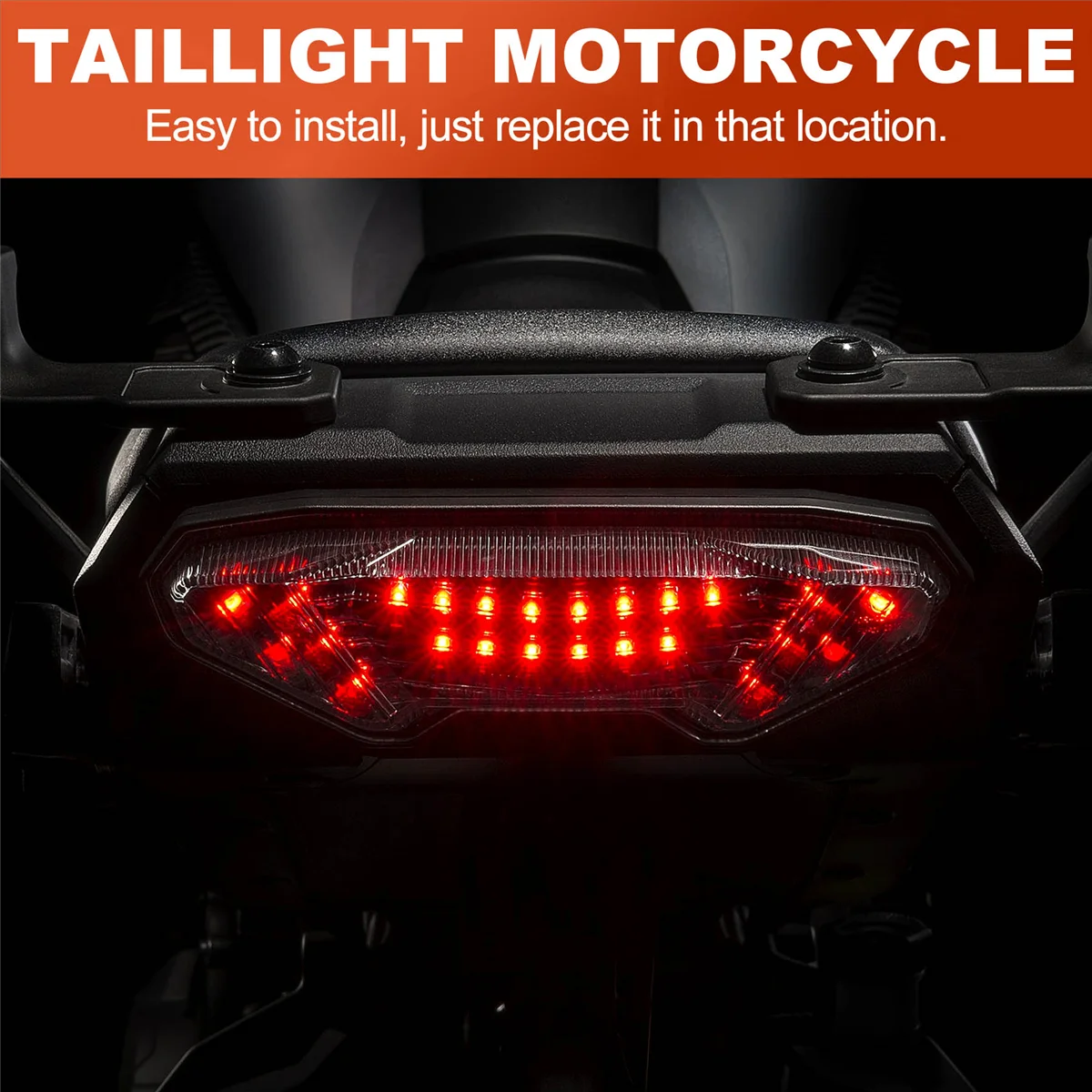 #139I Motorcycle Integrated Led Tail Light Turn Signal For Yamaha Mt-09 (black)