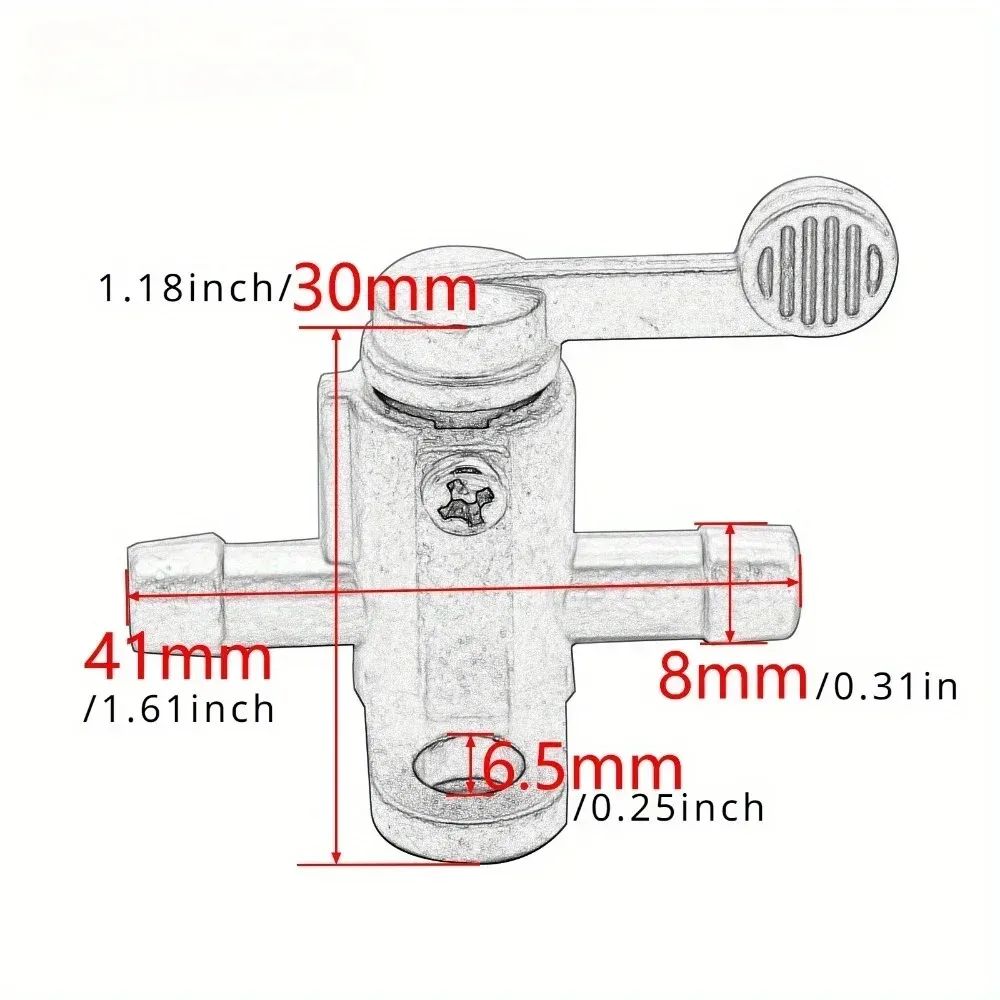 Off road motorcycle beach GY6 scooter PW50/80 fuel tank two end  valve switch M8