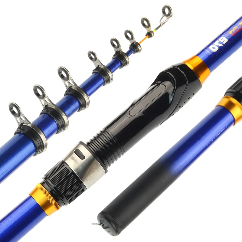 BAKAWA Telescopic Rock Fishing Rod Spinning Fly Carp Feeder Carbon Fiber Pesca 3M 2.7M 2.4M 2.1M 1.8M 1.5M Mini Travel Reel Seat