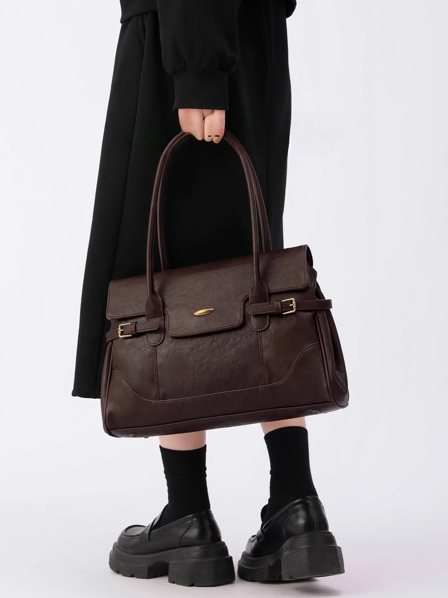 

Сумка Cindykeh из натуральной кожи, женская сумка через плечо для повседневного использования, вместительная сумка-тоут в британском стиле