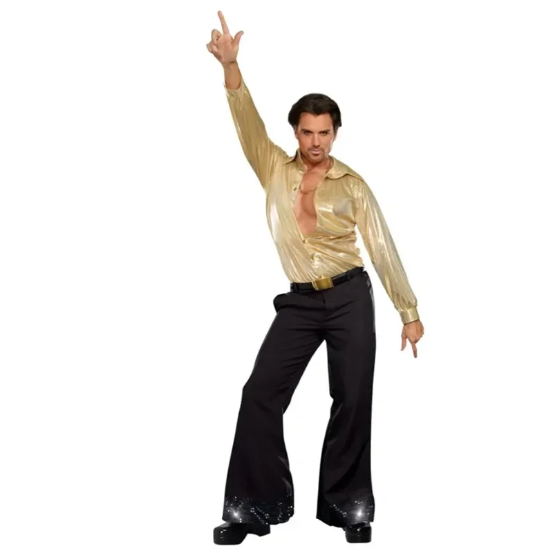 

Role-playing Suit For 60s 70s Peace Love Hippy Bell Pants Suit Purim Party Retro Hippie Disco Cosplay Costume