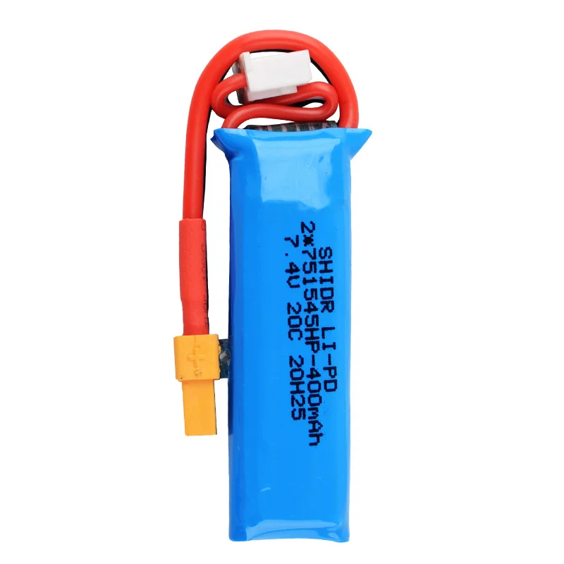 High Capacity 2S 7.4V 400mAh 20C Lipo Battery For BETAFPV LiteRadio 2 SE RC Transmitter Radio Parts 7.4V Battery With XT30 Plug