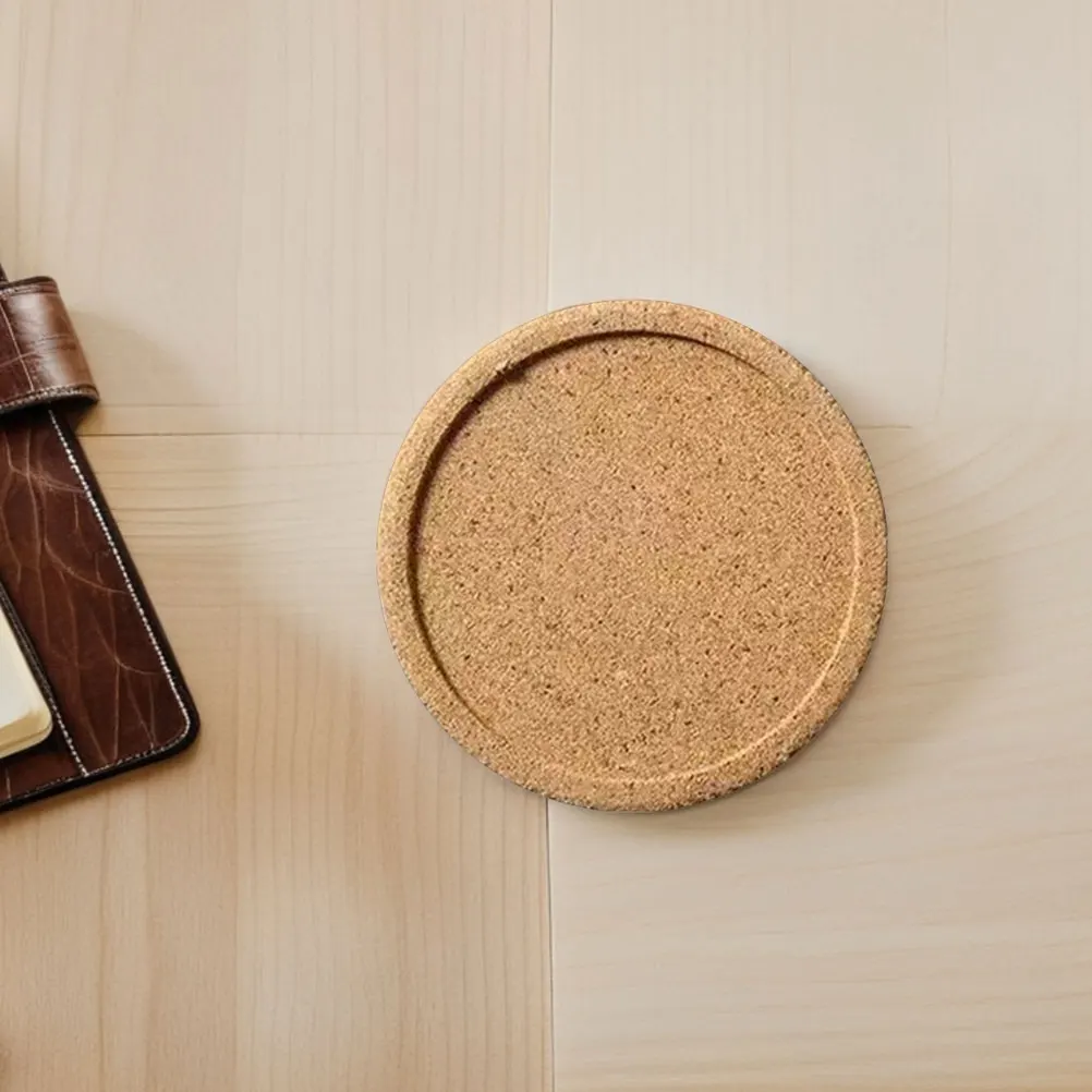 

4pcs Round Cork Coasters 10Cm Heat Resistant Non Slip Drink Mats Mug Glass Pads Kitchen Bar Home Decorative Insulated Trivets