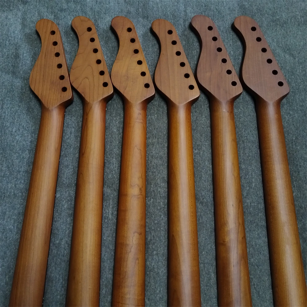 22 Bünde, 9,5 Zoll, Griffbrett aus Palisander, gerösteter Ahorn, elektrischer Gitarrenhals, Punktmuster, Halsverstrebung, Gitarrenteile, Zubehör – Detail 4