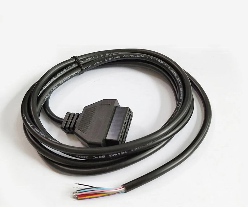 OBD OBD2 16Pin Female Extension Opening Cable Car Diagnostic Interface Connector OBD II Female Converter OBD2 Male Cable