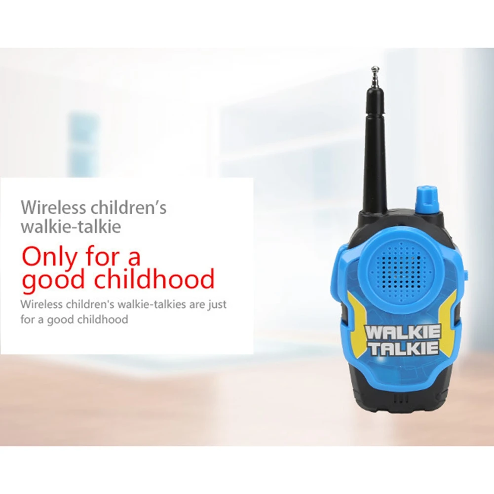 2PCS Mini Walkie Talkie Kids Wireless Call Parent Child Interaction Birthday Gift Toys for Boys Girls-Blue