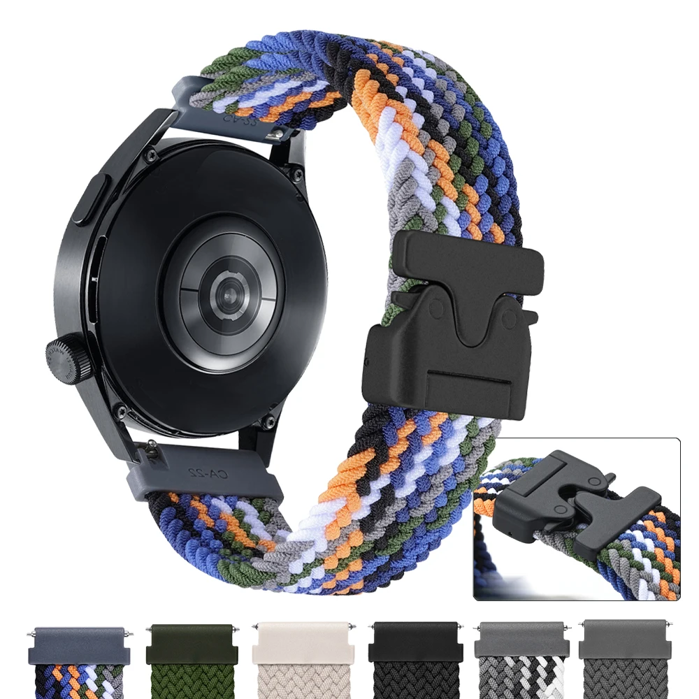 20 مللي متر 22 مللي متر حزام النايلون ل Garmin Vivoactive 5 Smartwatch الفرقة 165 265 255 245/Venu3 2 مضفر مطاطا سوار ساعة اكسسوارات