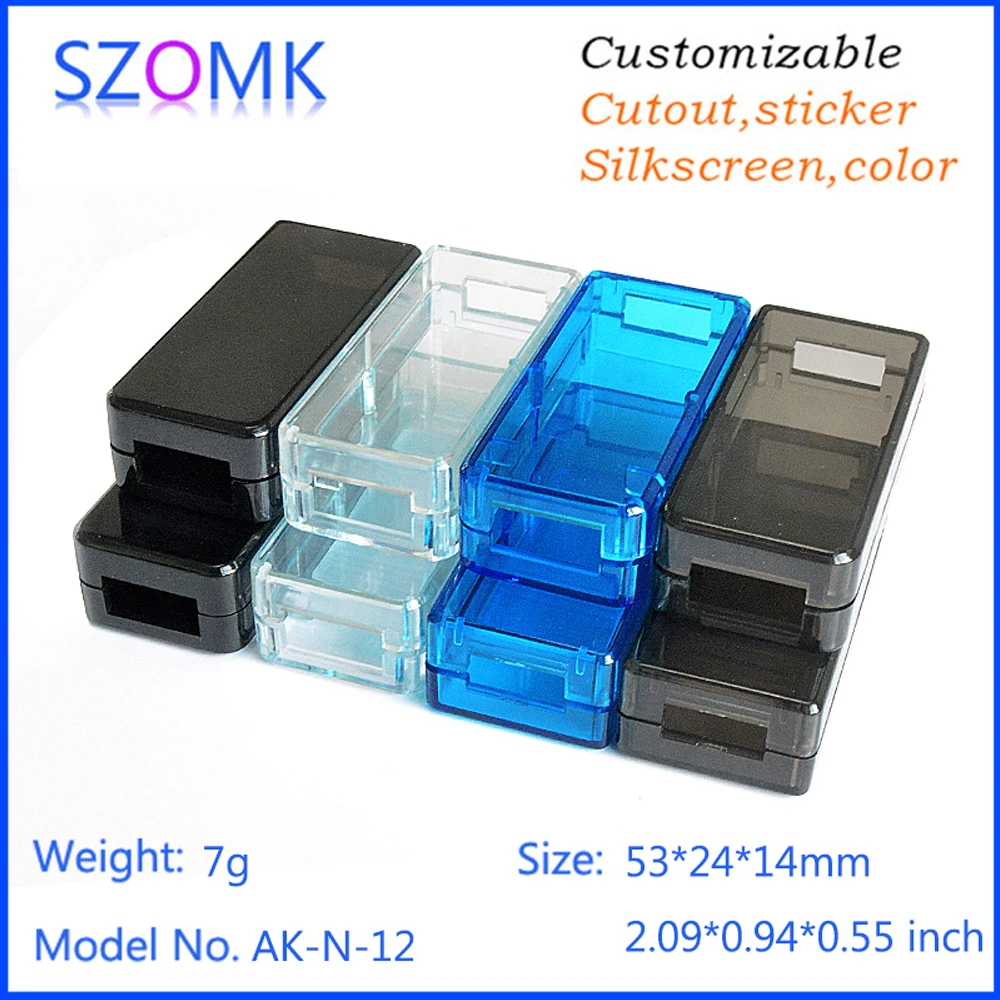 Black diy plastic electronics box pcb control box (4Pieces) 73*48*30mm China electronic enclosure plastic outlet box