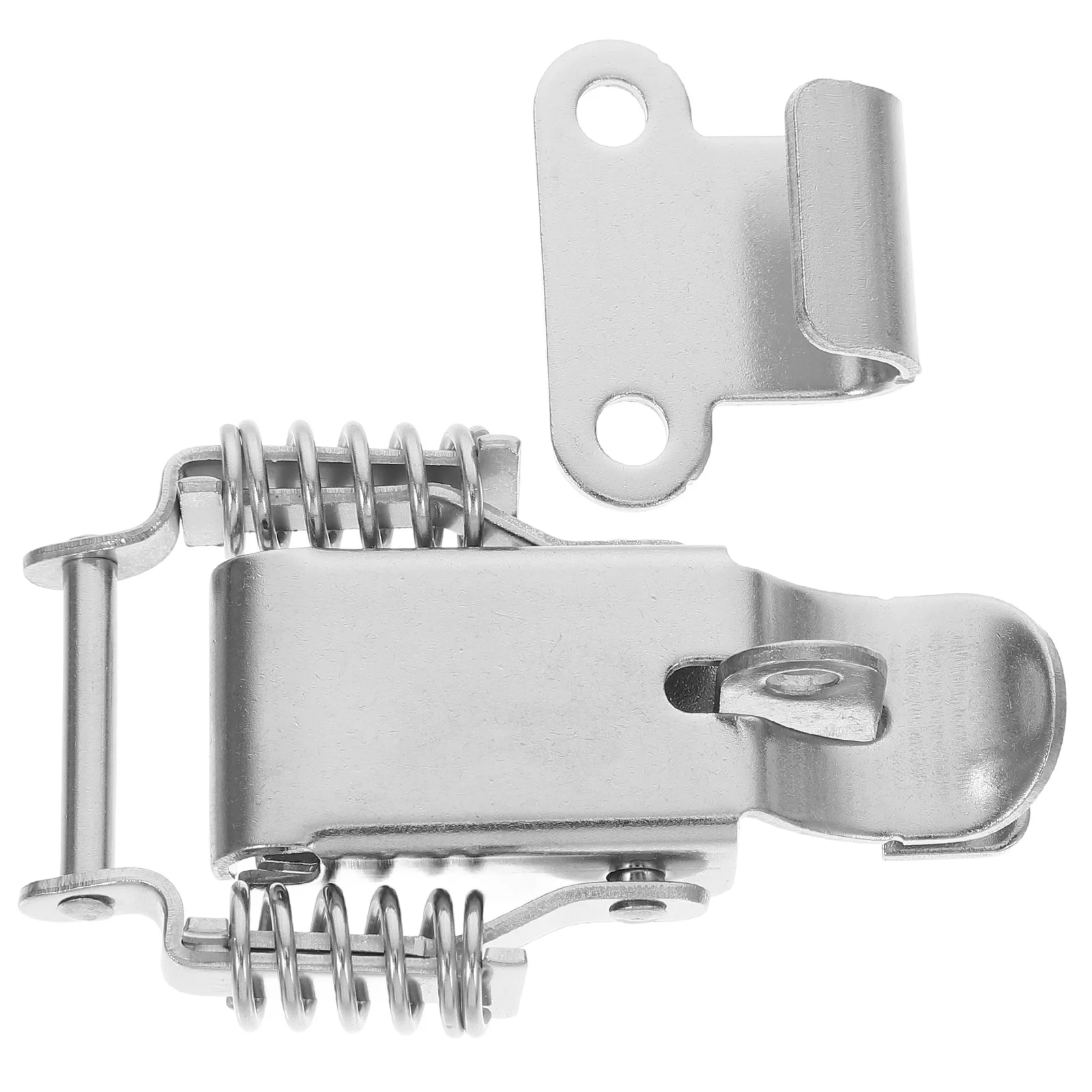 

Stainless Steel Double Spring Latch Lock for Toolbox Beehive Wood Box Duckbill Hardware Black SpringLoaded ToolBoxLatches