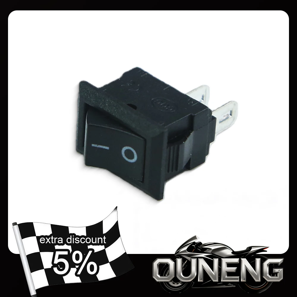 10x15mm 2 Pin ON/OFF SPST Rocker Switch 3A 250V Mini Push Button Black  Snap-in KCD11