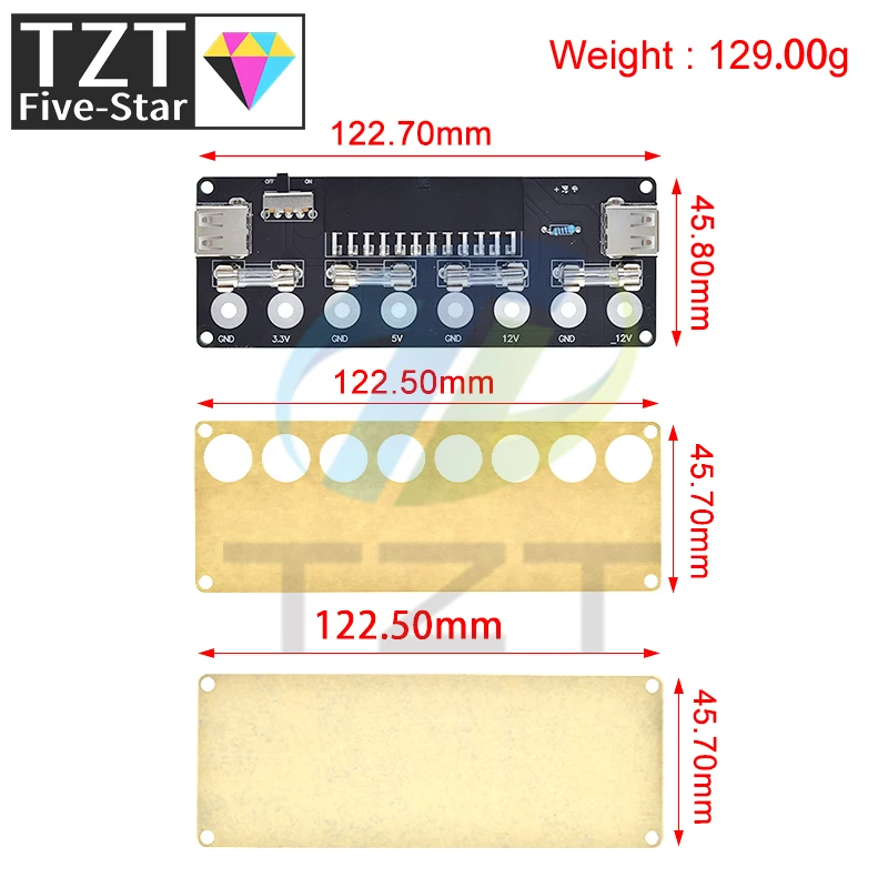 TZT Desktop Chassis Power Supply ATX Adapter Board Takeout Board Outlet Module Power Supply Output Terminal Module Accessories