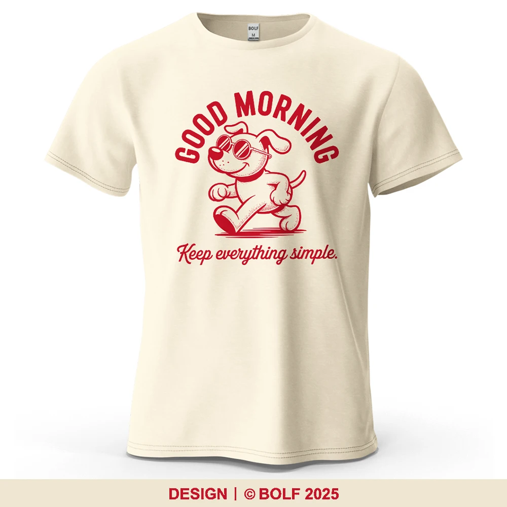 Keep Everything Einfach bedrucktes Herren-T-Shirt aus 100 % Baumwolle, übergroß, täglich, modisch, Grafik-T-Shirts für Damen, Tops, T-Shirts, Streetwear