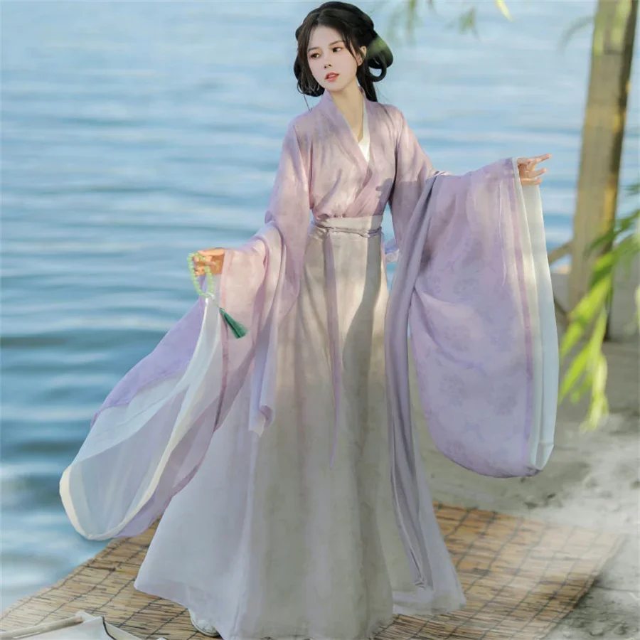 Hanfu Dress Women Ancient Chinese Traditional Hanfu Set Female Fairy Cosplay Costume Outfit Daily Hanfu Folk Dance Dress