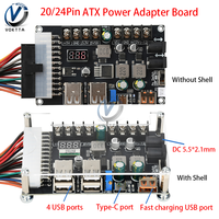 20/24Pin ATX Power Adapter Board Desktop Chassis Motherboard Control Power Module 3.3V 5V 12V VDJ Adjustable Voltage Output