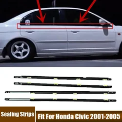 4Pcs/Set Window Weather Strips Fit For Honda Civic 2001-2005 Car Accessories Rubber Black Weatherproof Protective Sealing Strips