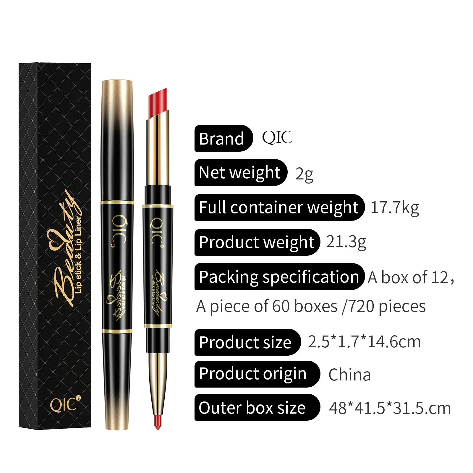 2 In 1 Matte ลิปสติก lip liner ยาวนานกันน้ําแต่งหน้าสําหรับผู้หญิงเครื่องสําอางเกาหลี Beauty Make up หญิง Lip Tint Stain