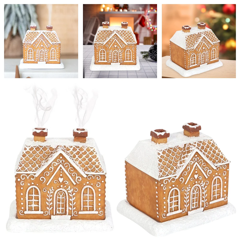 

Christmas House Incense Burner Resin Cottage Incense Burner Ornament Creative for Table Centerpiece Decor
