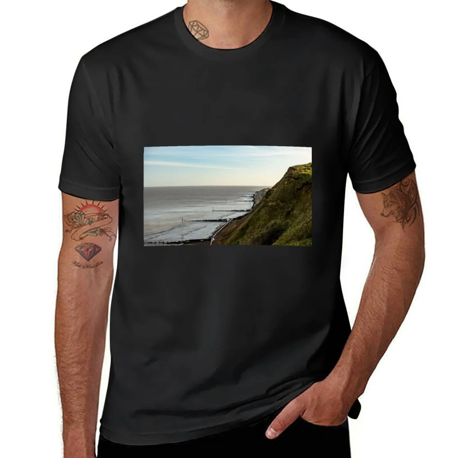 

Sheringham beach, Norfolk coast T-Shirt boys whites anime tops men graphic t shirts