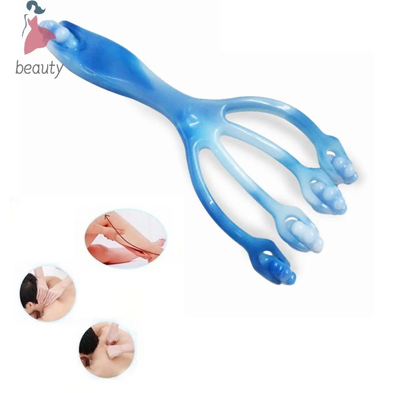 Five Finger Head Massager com bola de aço, Head Massage, Massager Relaxamento, Hair, Held Scalp, Neck Stress Relief, Reduce Stress, Relax, 1PC