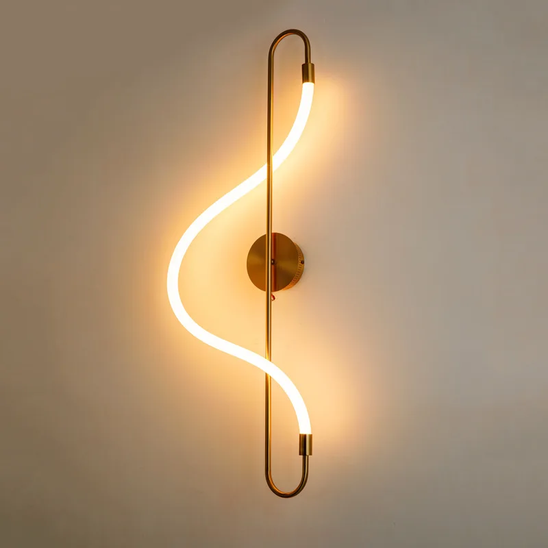 LED Postmodern Golden White Music Note Designer LED Lamp LED Light Wall lamp Wall Light Wall Sconce For Bedroom Corridor