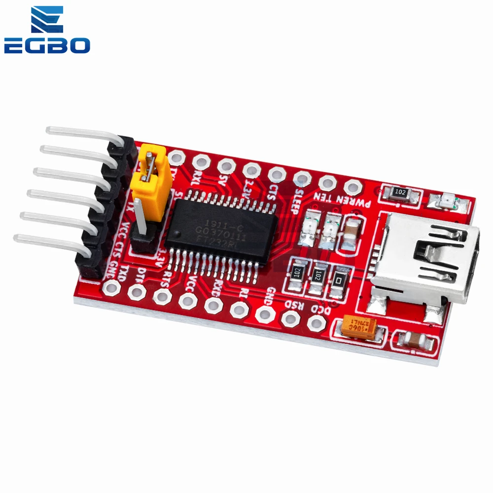 1 ~ 10 قطعة EGBO FT232RL Type-c Mini FTDI USB 3.3 فولت 5.5 فولت إلى TTL وحدة مهايئ مسلسل لاردوينو FT232 Pro USB إلى TTL 232