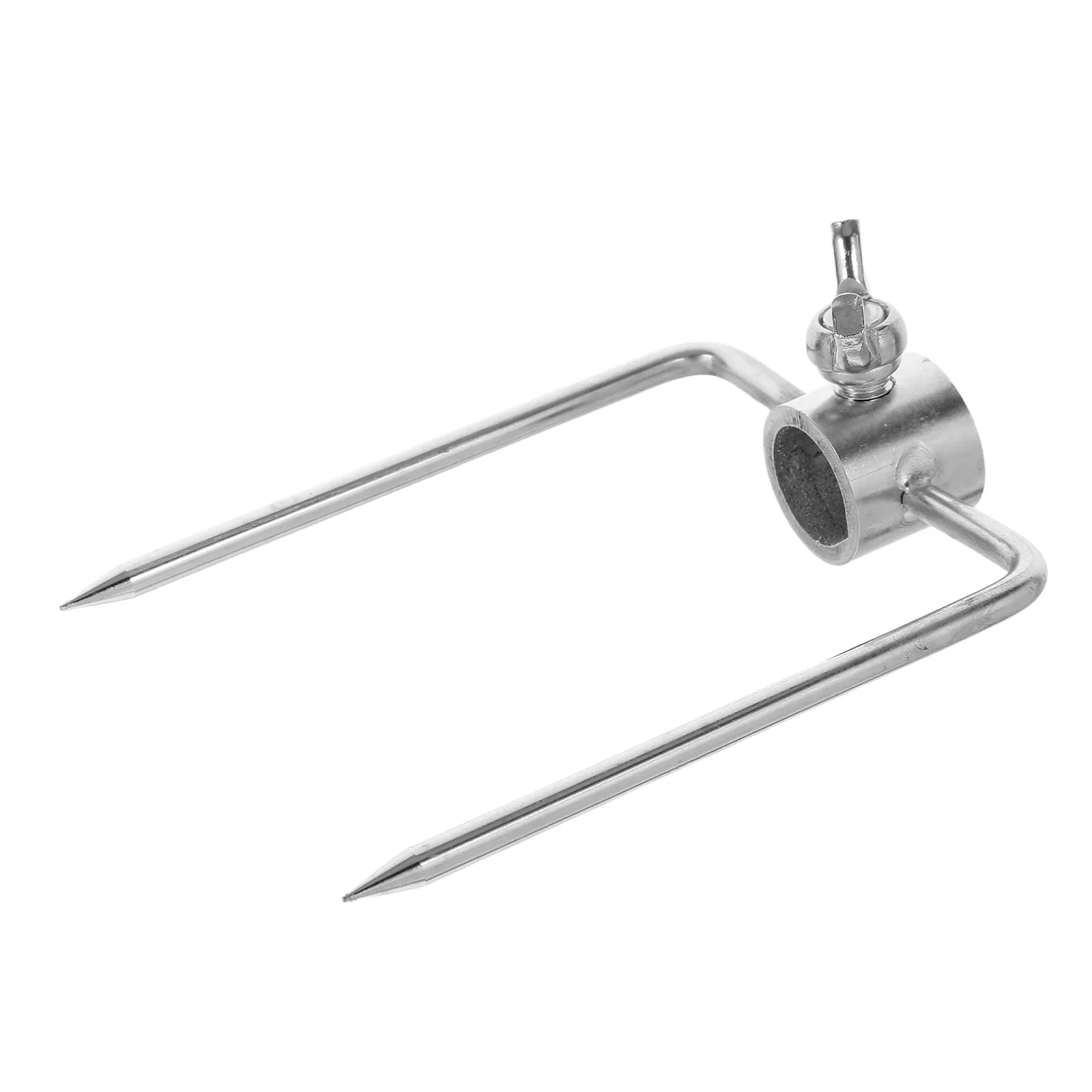 Rotisserie Meat Fork Stainless Steel 2 Prongs Chicken Grill Replacement for Rod 2.1cm Outdoor Gas Charcoal Bbq Party Heavy Duty