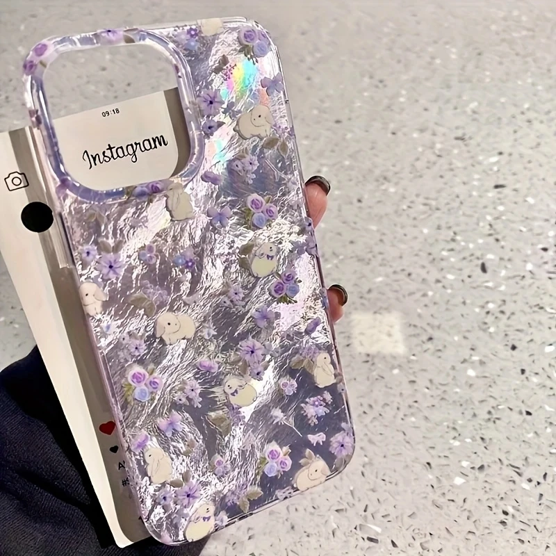 Perforated Vortex Shell IND Flowers Rabbit Phone Case For iPhone 17 16 15 14 13 12 11 Pro Max XS X XR 7 8 Plus 16E 17 Air Cover - Image 6