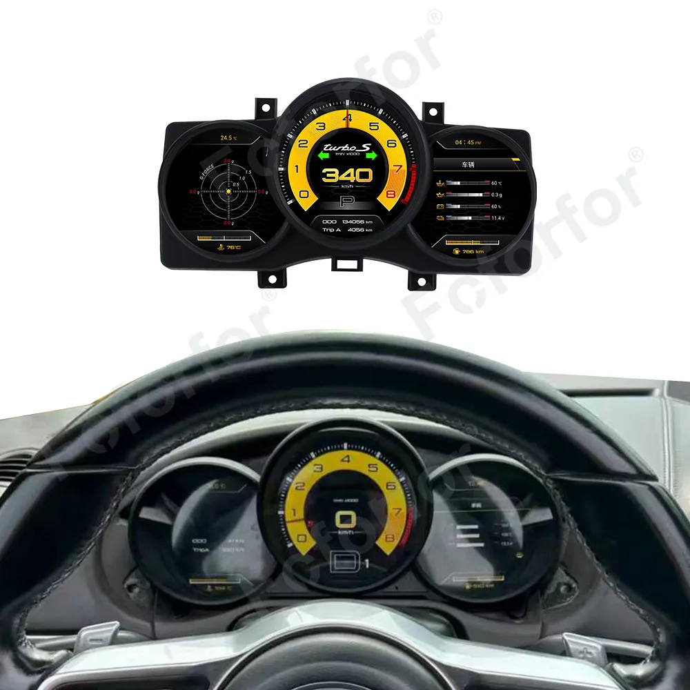 

2025 Upgrade Dashboard For Porsche Cayman Post 981.1-987.2 LCD Instrument Cluster 2005-2012 Instrument Panel Speedometer Cockpit