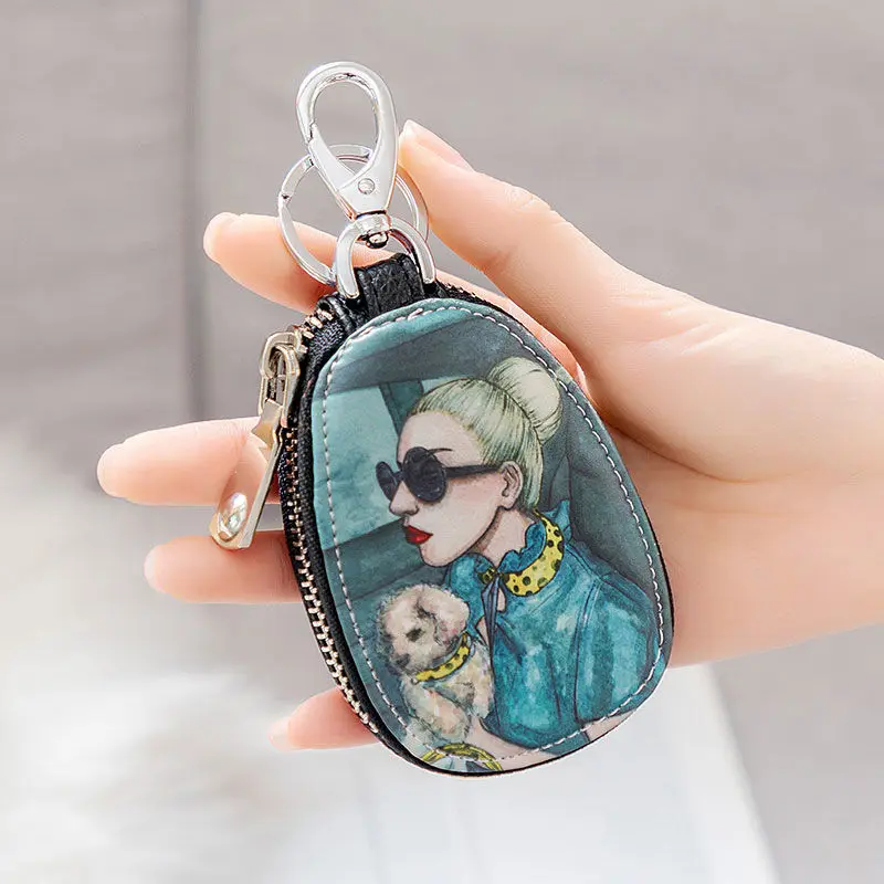 General car key case lighter bag cartoon protection cover men and women key case Porta Chaves Porta Chave Funda Llave Key Holder