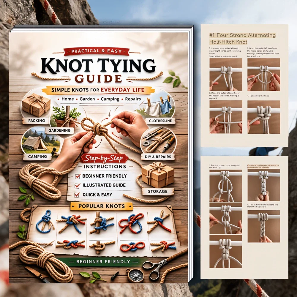 Knot Tying Guide Book Simple Knots For Everyday Life Outdoor Skills Series Notebook view 6